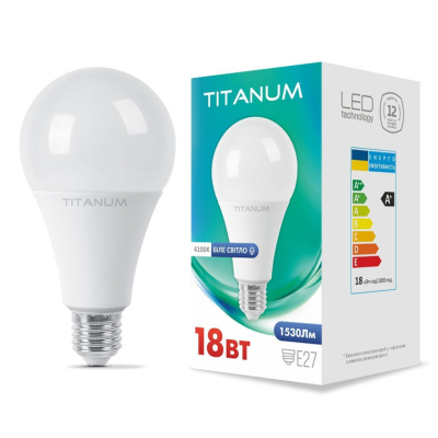 Лампочка TITANUM LED A80 18W E27 4100K (TLA8018274)