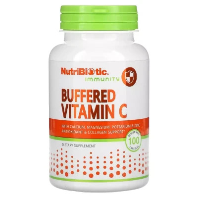 Вітамін NutriBiotic Вітамін C буферизований, 500 мг, Buffered Vitamin C, 100 капсул (NBC-00510)