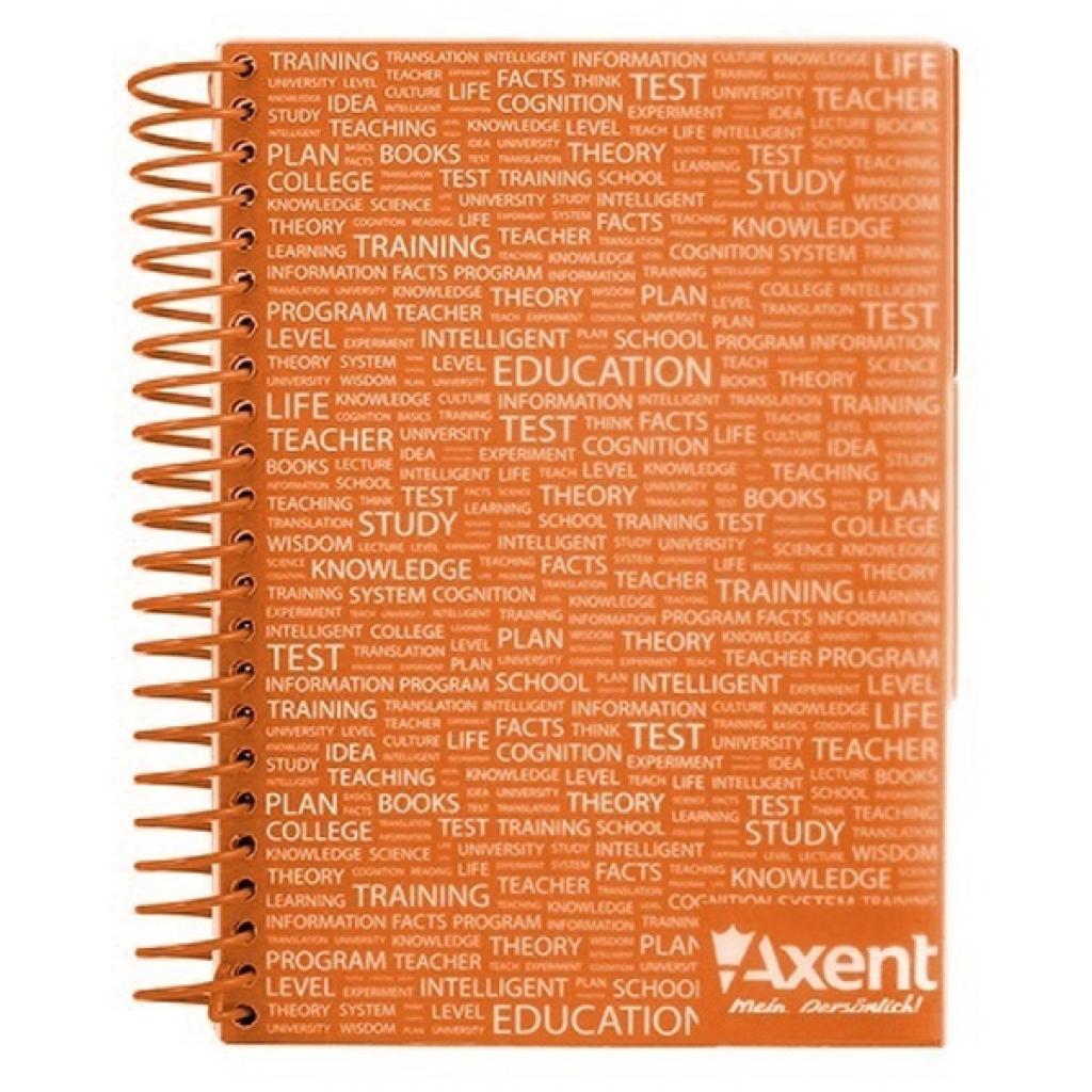 Блокнот Axent with dividers А5, 120sheets, square, orange (8405-04-A)