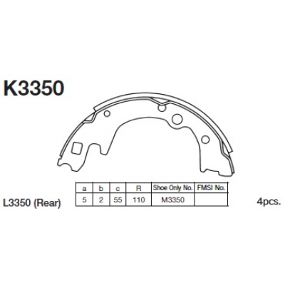 Гальмівні колодки KASHIYAMA K3350