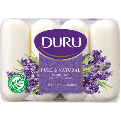 Тверде мило Duru Pure & Natural Лаванда 4 х 85 г (8690506429348)