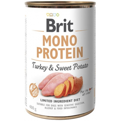 Консерви для собак Brit Mono Protein з індичкою та бататом 400 г (8595602529759)