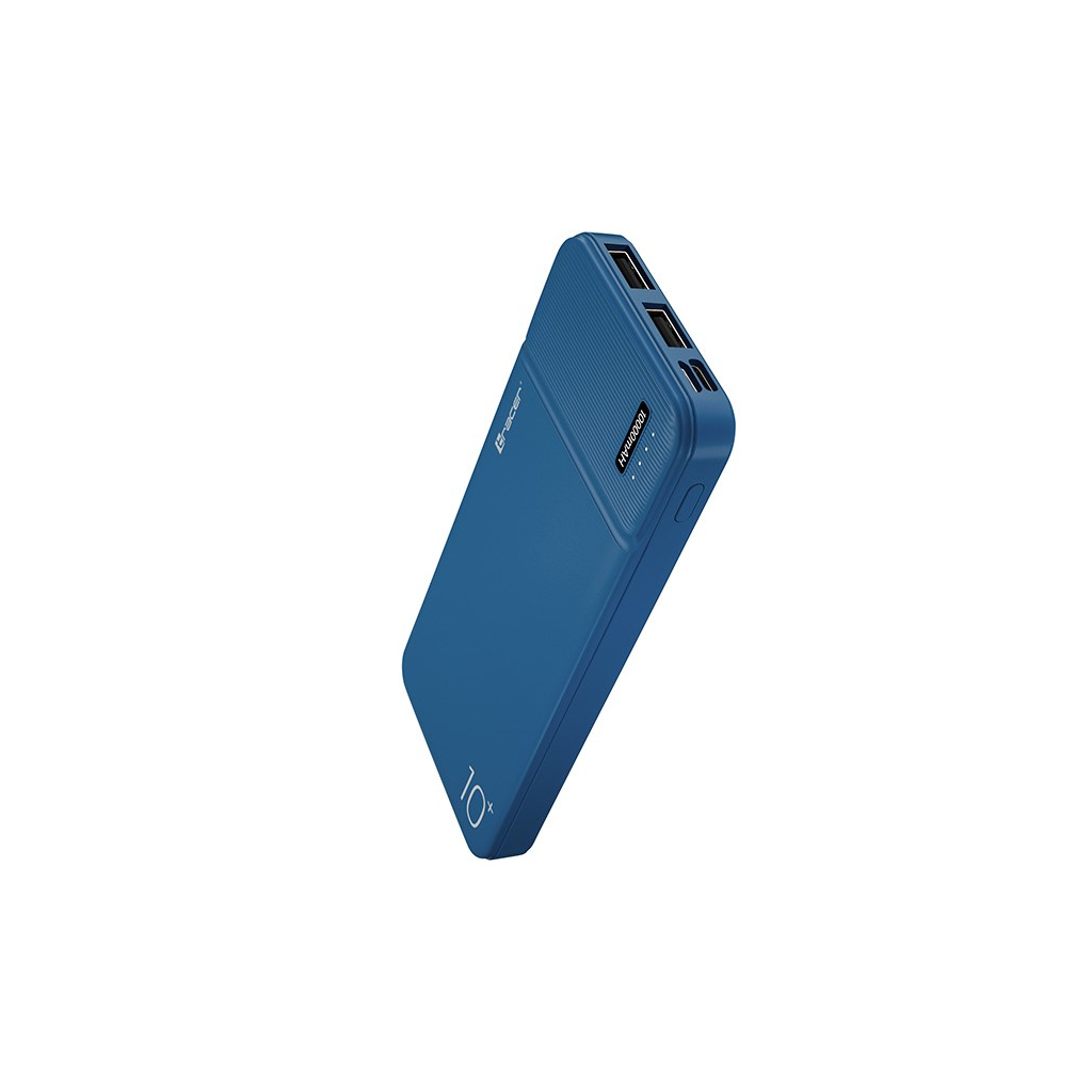 Батарея універсальна Tracer 10000 mAh, USB Type-C/Micro USB, 2*USB 5V/2.1A, blue (TRABAT46957)