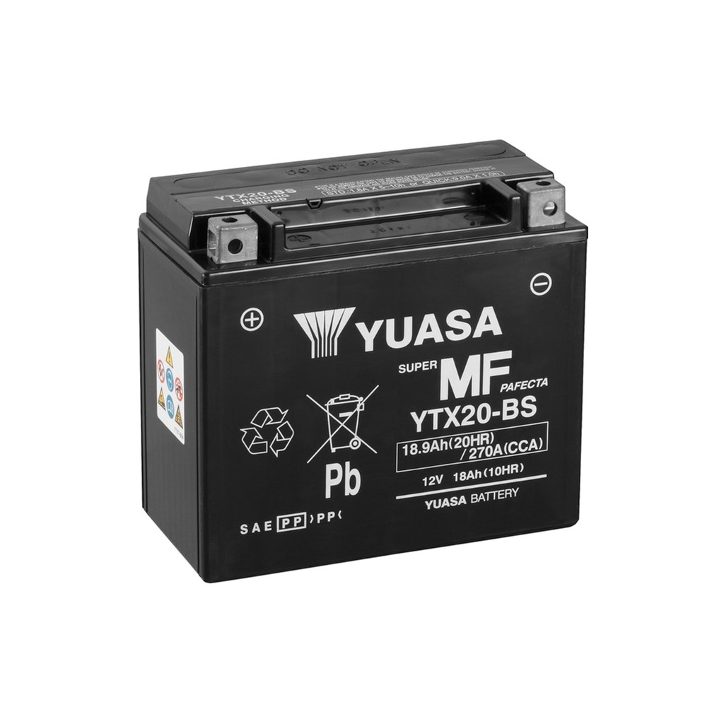 Акумулятор автомобільний Yuasa 12V 18,9Ah MF VRLA Battery (YTX20-BS)