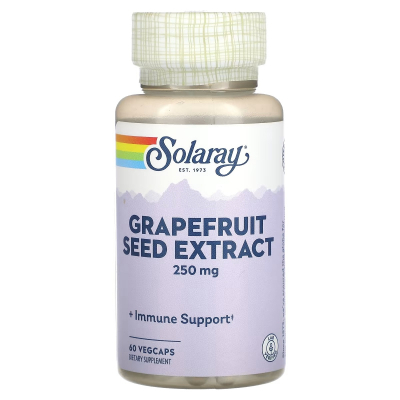 Трави Solaray Екстракт насіння грейпфрута, 250 мг, Grapefruit Seed Extract, 60 вегет. (SOR08520)