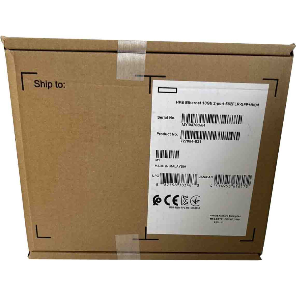 Контролер HPE Ethernet 10Gb 2-port 562FLR-SFP+ Adpt (727054-B21)