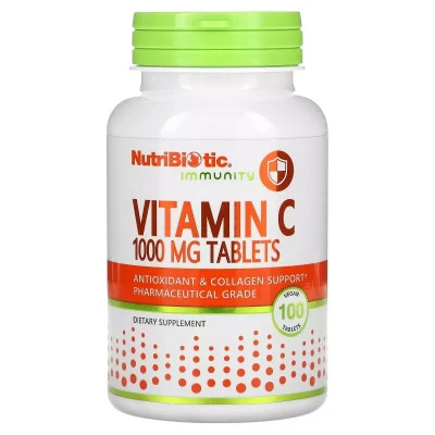 Вітамін NutriBiotic Вітамін C, 1000 мг, Vitamin C, 100 таблеток (NBC-00280)