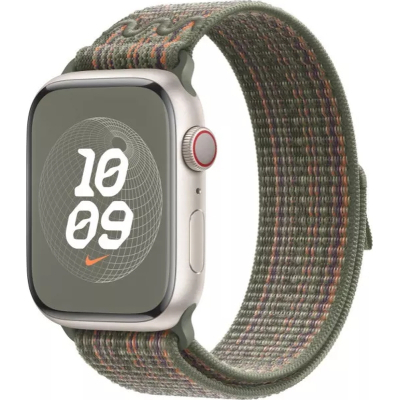 Ремінець до смарт-годинника Apple 41mm Sequoia/Orange Nike Sport Loop (MTL33ZM/A)