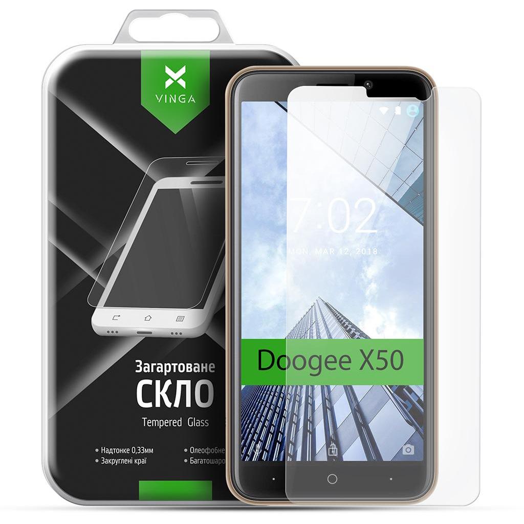 Скло захисне Vinga для Doogee X50 (VTPGS-DX50L)