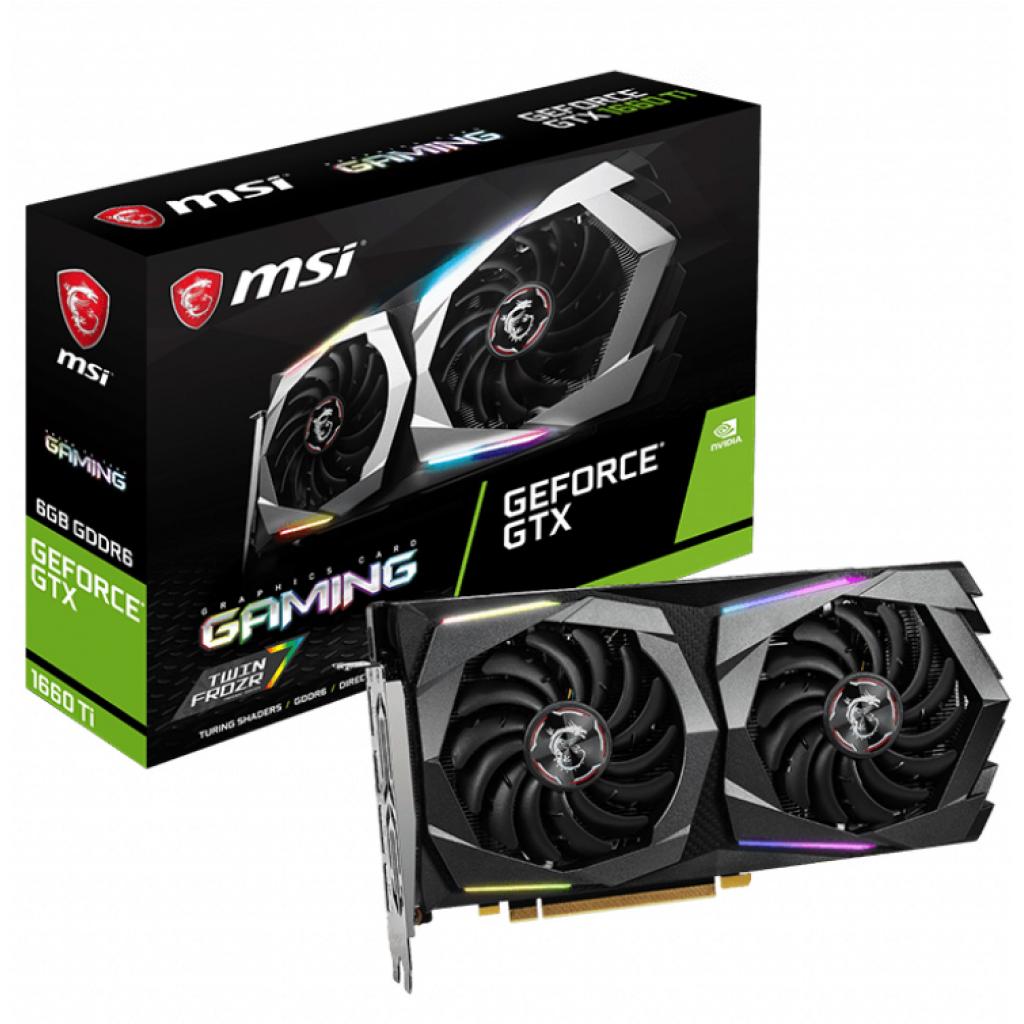 Відеокарта MSI GeForce GTX1660 Ti 6144Mb GAMING (GTX 1660 TI GAMING 6G)