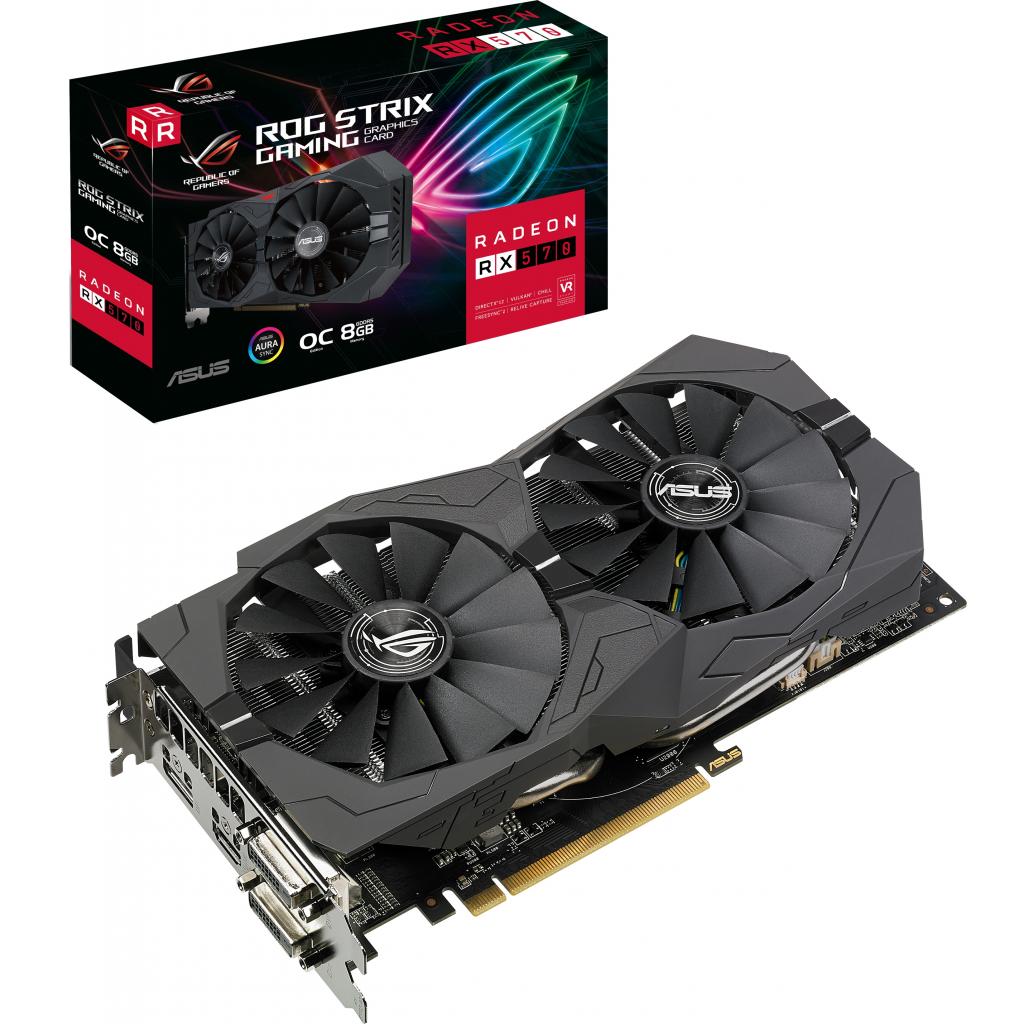 Відеокарта ASUS Radeon RX 570 8192Mb ROG STRIX GAMING OC (ROG-STRIX-RX570-O8G-GAMING)