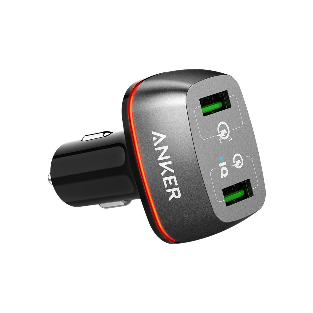 Зарядний пристрій Anker PowerDrive+ 2 with Quick Charge 3.0 V3 (Black) (A2224H11)