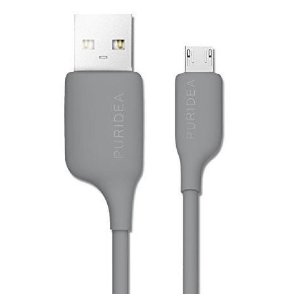 Дата кабель USB 2.0 AM to Lightning 1.2m Grey Puridea (L02-Grey)