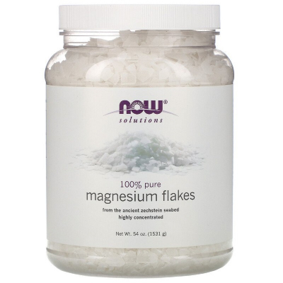 Мінерали Now Foods Магнієві пластівці, 100% чистоти, Magnesium Flakes, Solution (NOW-07738)