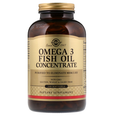 Жирні кислоти Solgar Омега-3 Риб'ячий жир, концетратов, Omega-3 Fish Oil Concenta (SOL-01699)