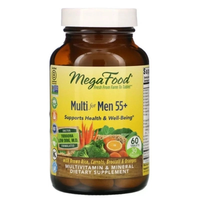 Мультивітамін MegaFood ¶Мультивітаміни для чоловіків 55+, Multi for Men 55+, 60 таб (MGF-10273)