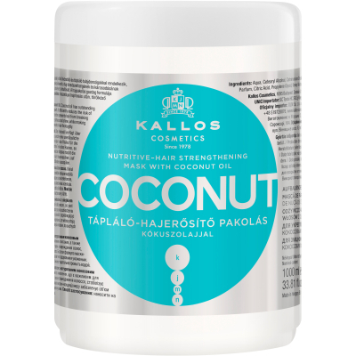 Маска для волосся Kallos Cosmetics Coconut Зміцнювальна з кокосовою олією 1000 мл (5998889516116)