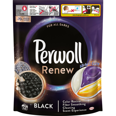 Капсули для прання Perwoll Renew Black для темних та чорних речей 42 шт. (9000101575545)