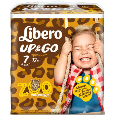 Підгузок Libero Up&Go 7 (16-26 кг) 12 шт (7322540599381)