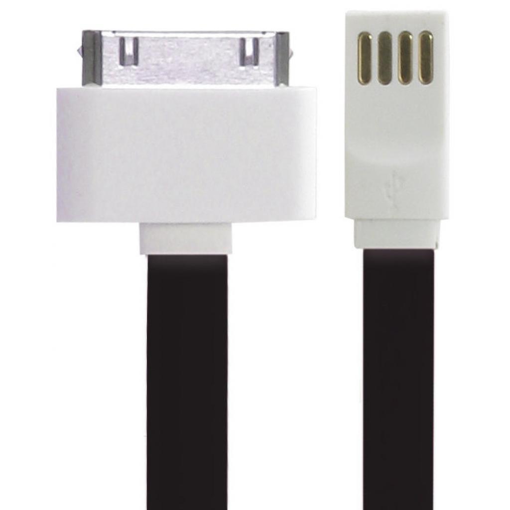 Дата кабель USB 2.0 AM to Apple 30pin 1.0m Gold Edition Black Gelius (36485)