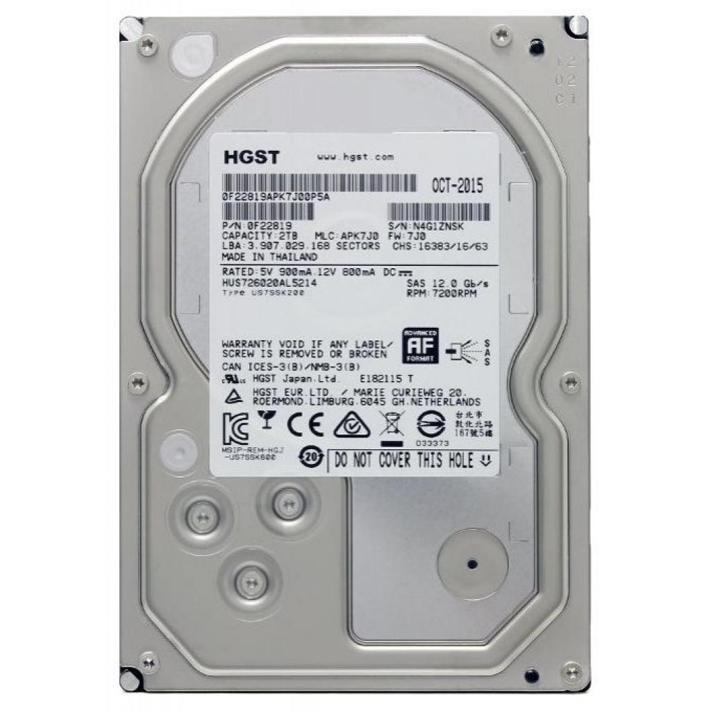 Жорсткий диск для сервера 2TB WDC Hitachi HGST (0F22819 / HUS726020AL5214)