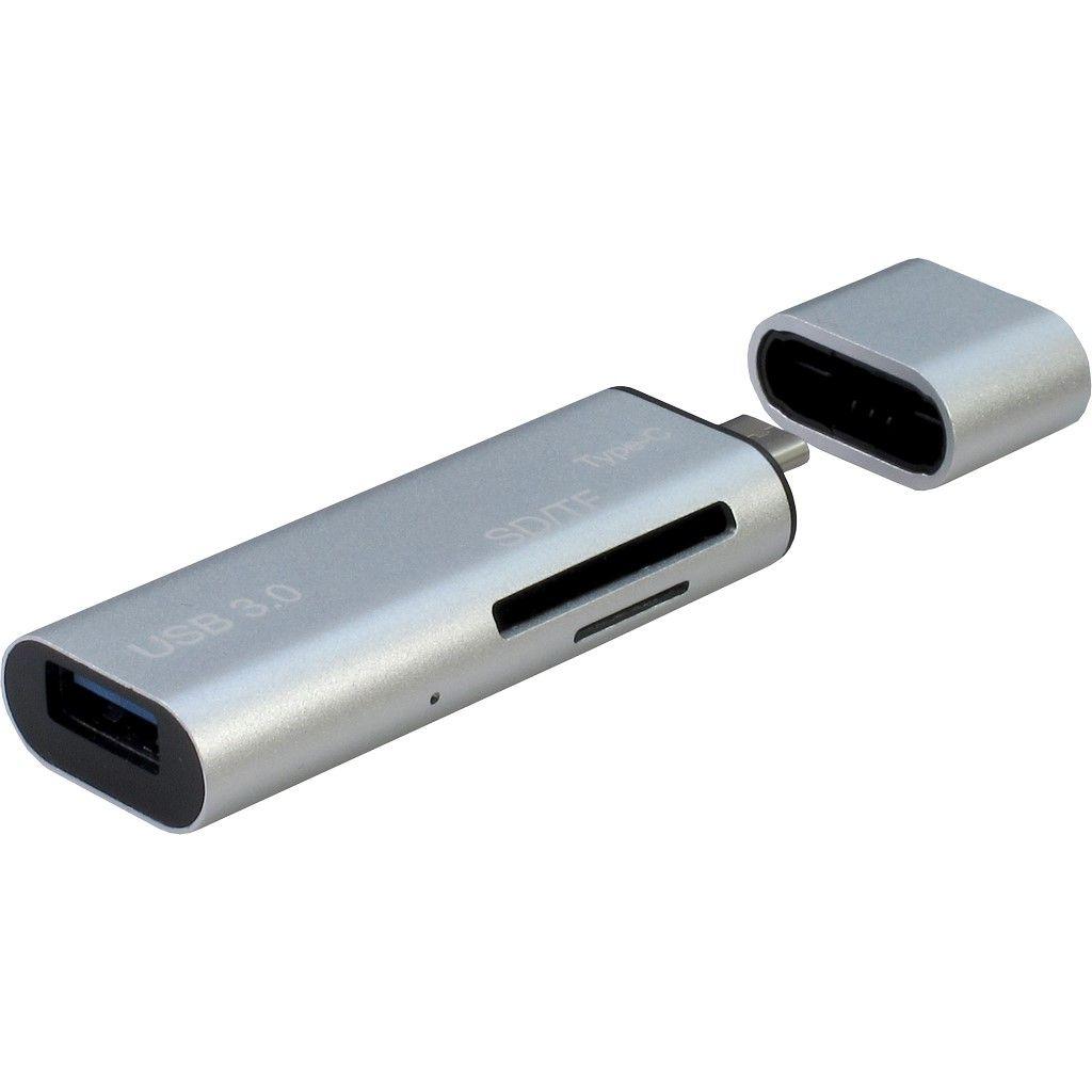 Зчитувач флеш-карт Argus USB2.0, USB Type C/ USB 3.0 Type A Male/ Micro USB 2.0 (OTG) (V15-3.0)