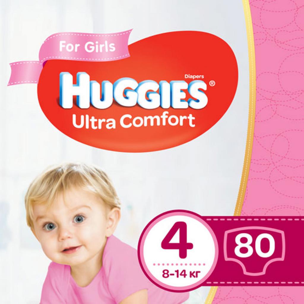 Підгузок Huggies Ultra Comfort Giga 4 дівч (8-14 кг) 80 (5029053543680)