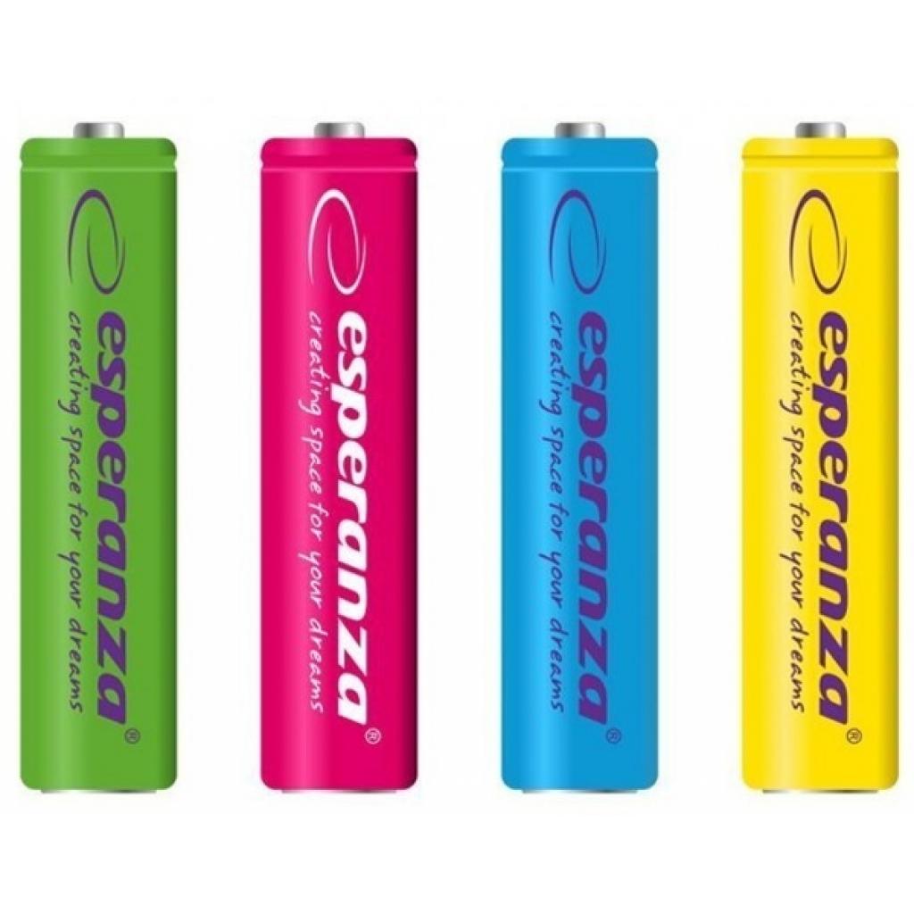 Акумулятор AAA 1000mAh Ni-MH * 4 mix of colors Esperanza (EZA107)