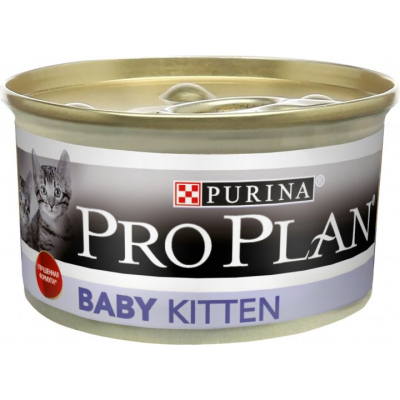 Паштет для котів Purina Pro Plan Baby Kitten від 1 до 12 місяців. Мус з куркою 85 г (7613036693462)