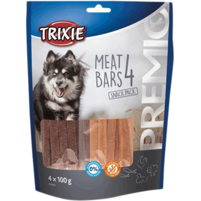 Ласощі для собак Trixie Premio 4 Meat Bars з куркою, качкою, бараниною і лососем 4x1 (4011905318530)