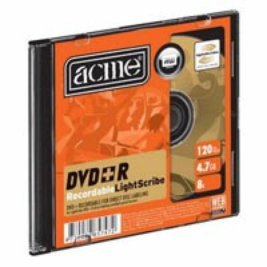 Диск DVD ACME 4.7Gb 8x Slim Case LightScribe 1шт (4770070857472)