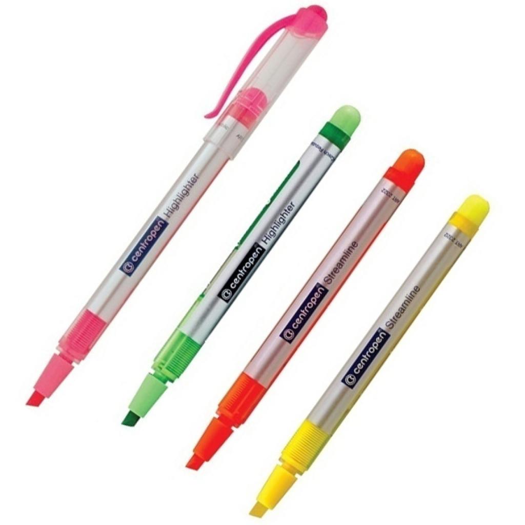 Маркер Centropen Fax 2322 Highlighter 1-4 мм, chisel tip, SET 4colors (BListe (2322/4/BL)