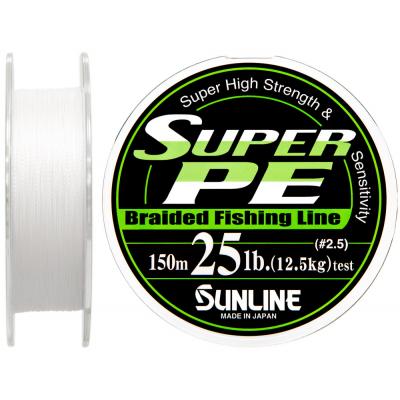 Шнур Sunline Super PE 150м белый 0.26мм 25LB/12.5кг (1658.01.63)