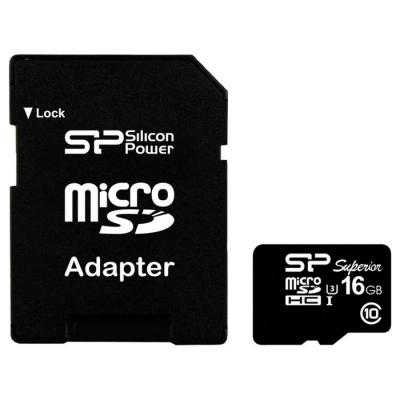 Карта пам'яті Silicon Power 16GB microSD Class10 UHS-I U3 (SP016GBSTHDU3V10SP)