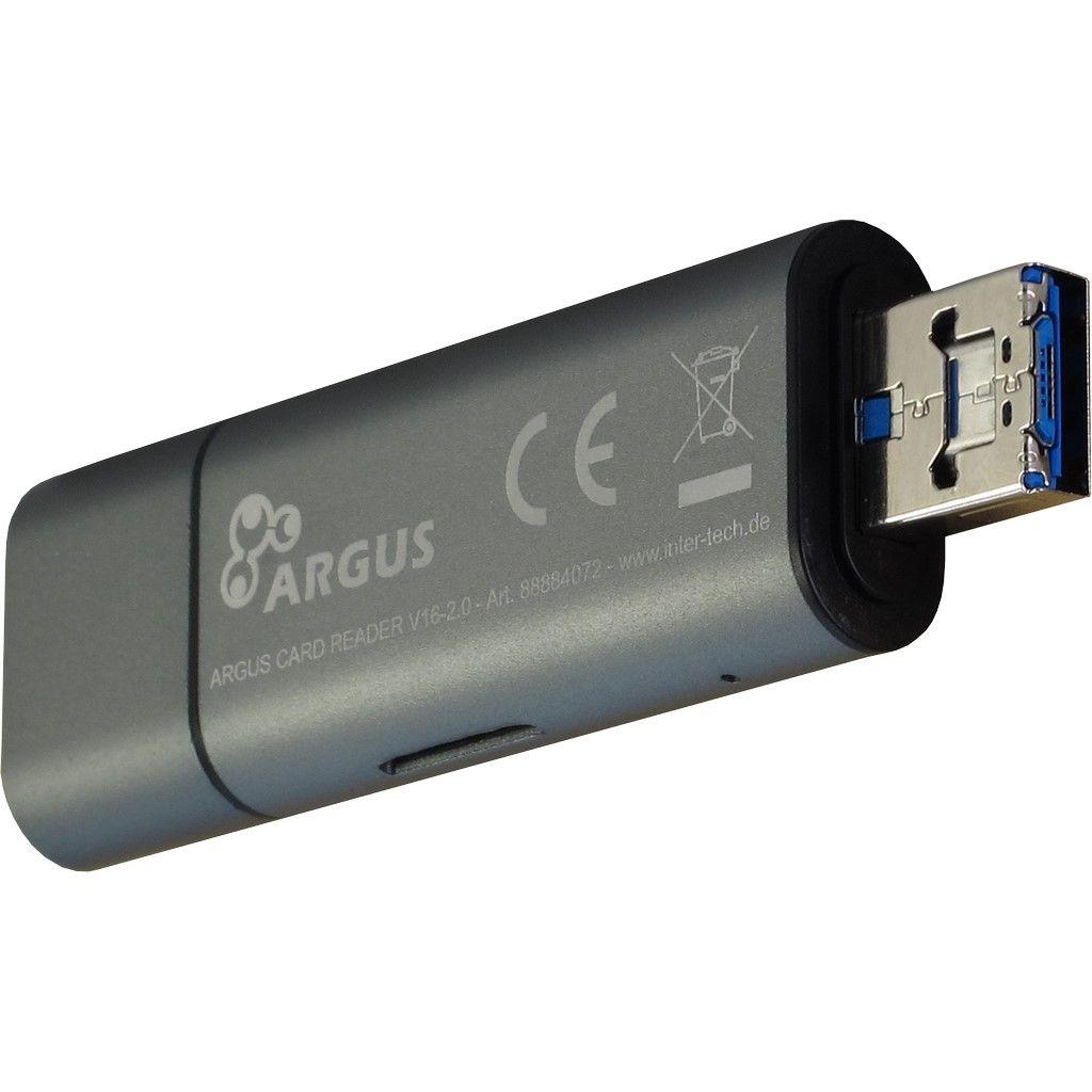 Зчитувач флеш-карт Argus USB2.0, USB Type C USB 2.0 Type A Male Micro USB 2.0 (OTG), (V16-2.0)