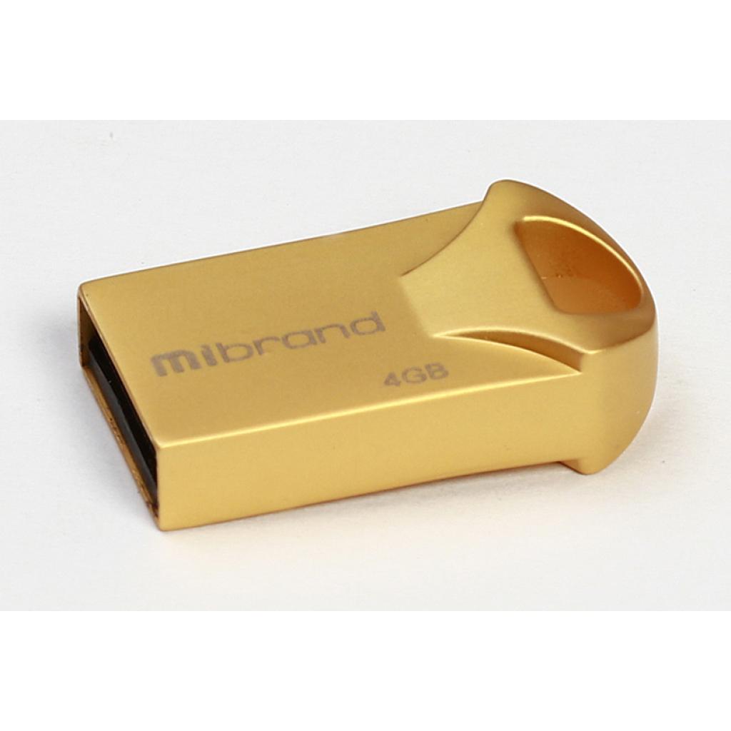 USB флеш накопичувач Mibrand 4GB Hawk Gold USB 2.0 (MI2.0/HA4M1G)