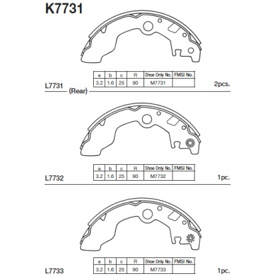 Гальмівні колодки KASHIYAMA K7731