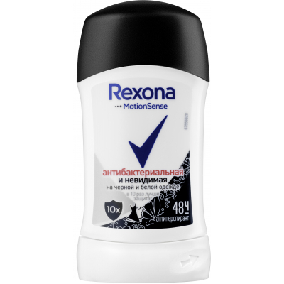 Антиперспірант Rexona Антибактеріальна та Невидима 40 мл (46195890)