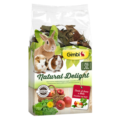 Ласощі для гризунів GimBi Natural Delight кульбаба і яблука 100 г (4002064210162)