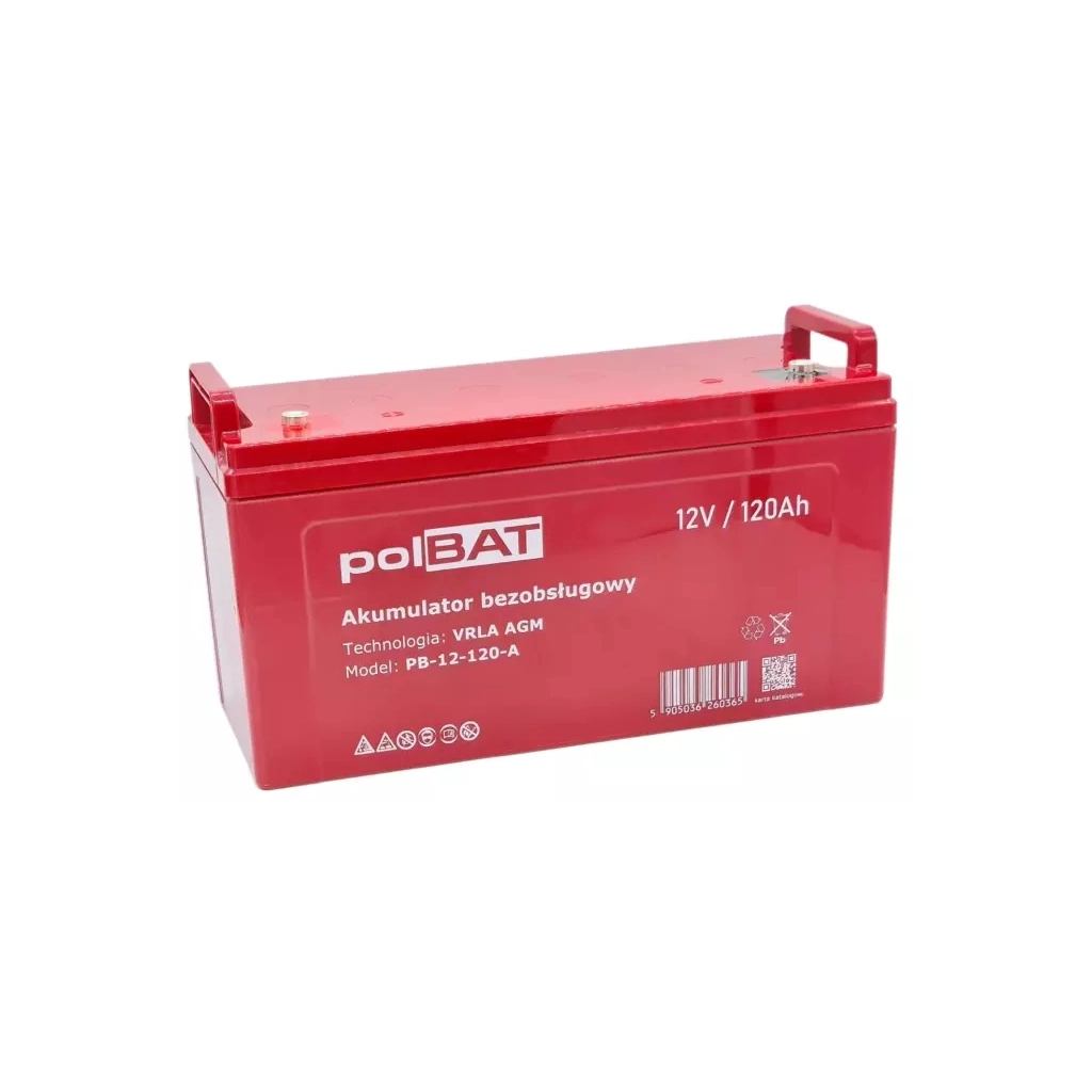 Батарея до ДБЖ polBAT AGM 12V-120Ah (PB-12-120-A)