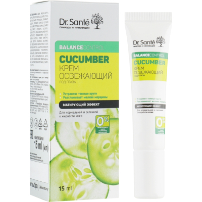 Крем для шкіри навколо очей Dr. Sante Cucumber Balance Control Освіжаючий 15 мл (4823015917455)