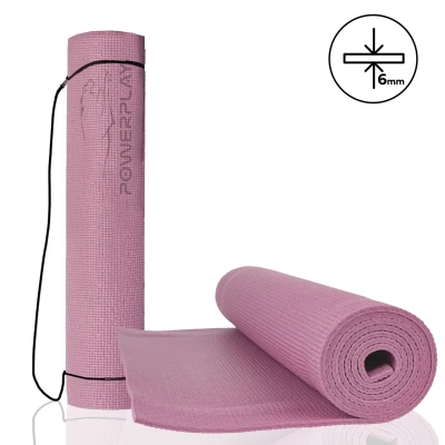 Килимок для йоги PowerPlay 4010 PVC Yoga Mat 173 x 61 x 0.6 см Лавандовий (PP_4010_Lavender_(173*0,6))