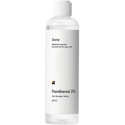 Міцелярна вода Sane Panthenol 3% Soft Micellar Water З пантенолом Для чутливої шкіри 250 мл (4820266830366)