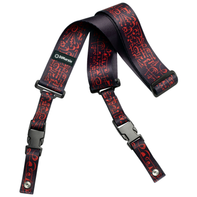 Ремінь для гітари DiMarzio Steve Vai ClipLock Art Strap Black (DD2243)