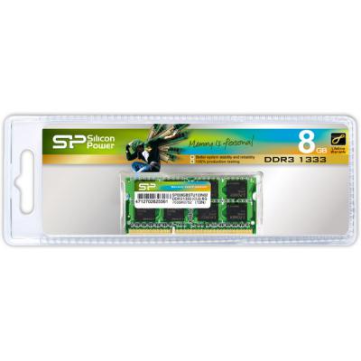 Модуль пам'яті для ноутбука SoDIMM DDR3 8Gb 1333 MHz Silicon Power (SP008GBSTU133N02/N01)