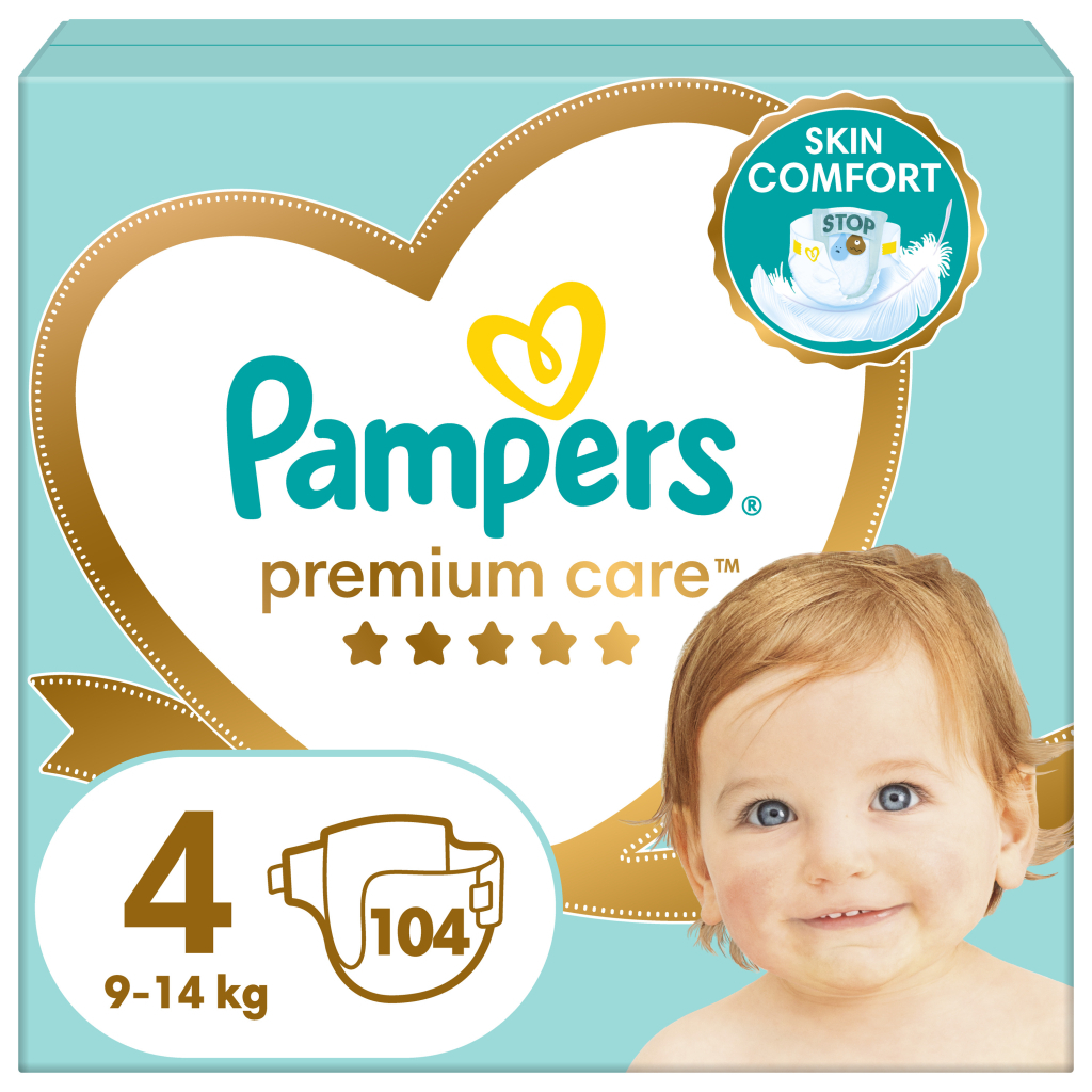 Підгузок Pampers Premium Care Maxi Розмір 4 (9-14 кг) 104 (4015400465447)