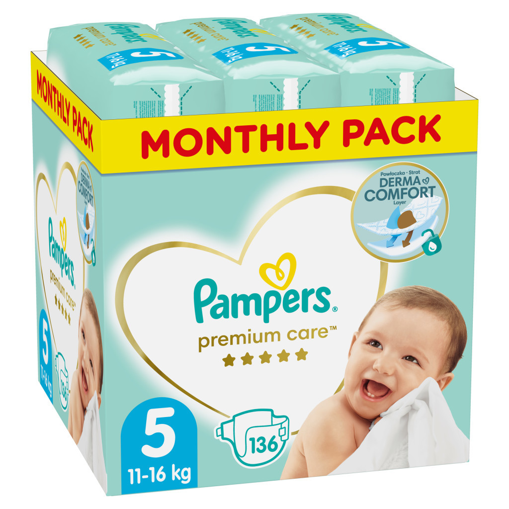 Підгузок Pampers Premium Care Junior 5 (11-16 кг) 136шт (8001090959690)