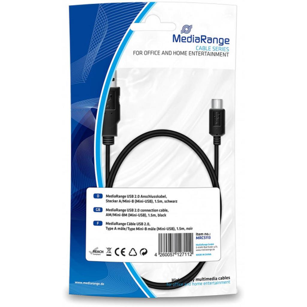 Дата кабель USB 3.0 AM to Mini USB 1.5m Mediarange (MRCS113)