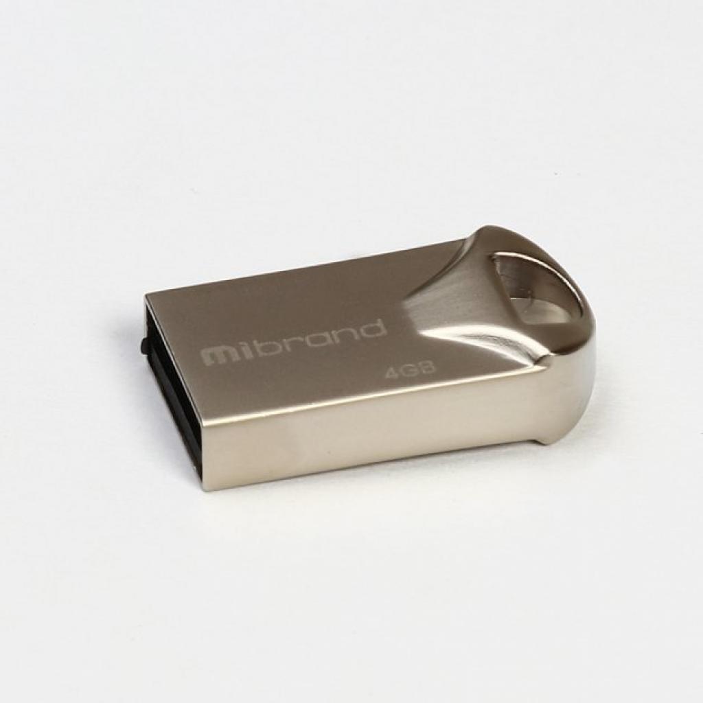 USB флеш накопичувач Mibrand 4GB Hawk Silver USB 2.0 (MI2.0/HA4M1S)