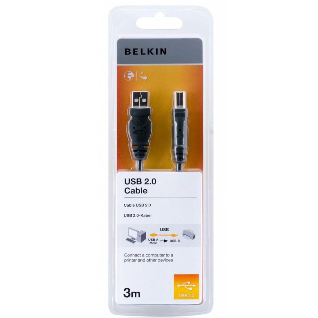 Кабель для принтера USB 2.0 AM/BM 3.0m Belkin (F3U154CP3M)